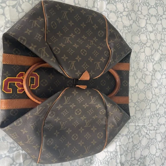 Louis Vuitton Brown Monogram Keepall 45 w/ USC logo - Picture 7 of 10